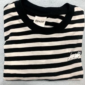 COPY - RIPNDIP STRIPED CAT TSHIRT !!